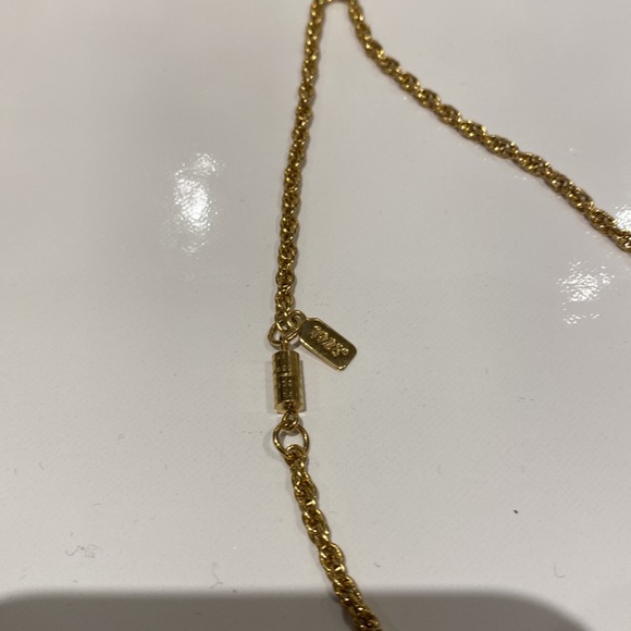 1928 vintage gold colour necklace with heart pendant - Picture 4 of 4